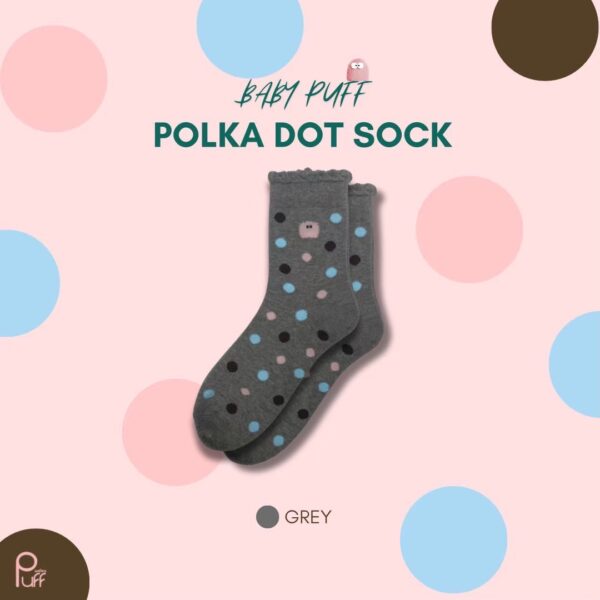 Baby Puff Polka Dot Sock - Image 9